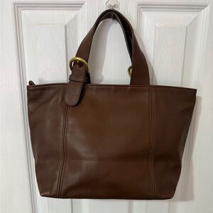Vintage Coach brown Leather waverly Tote Bag 4133